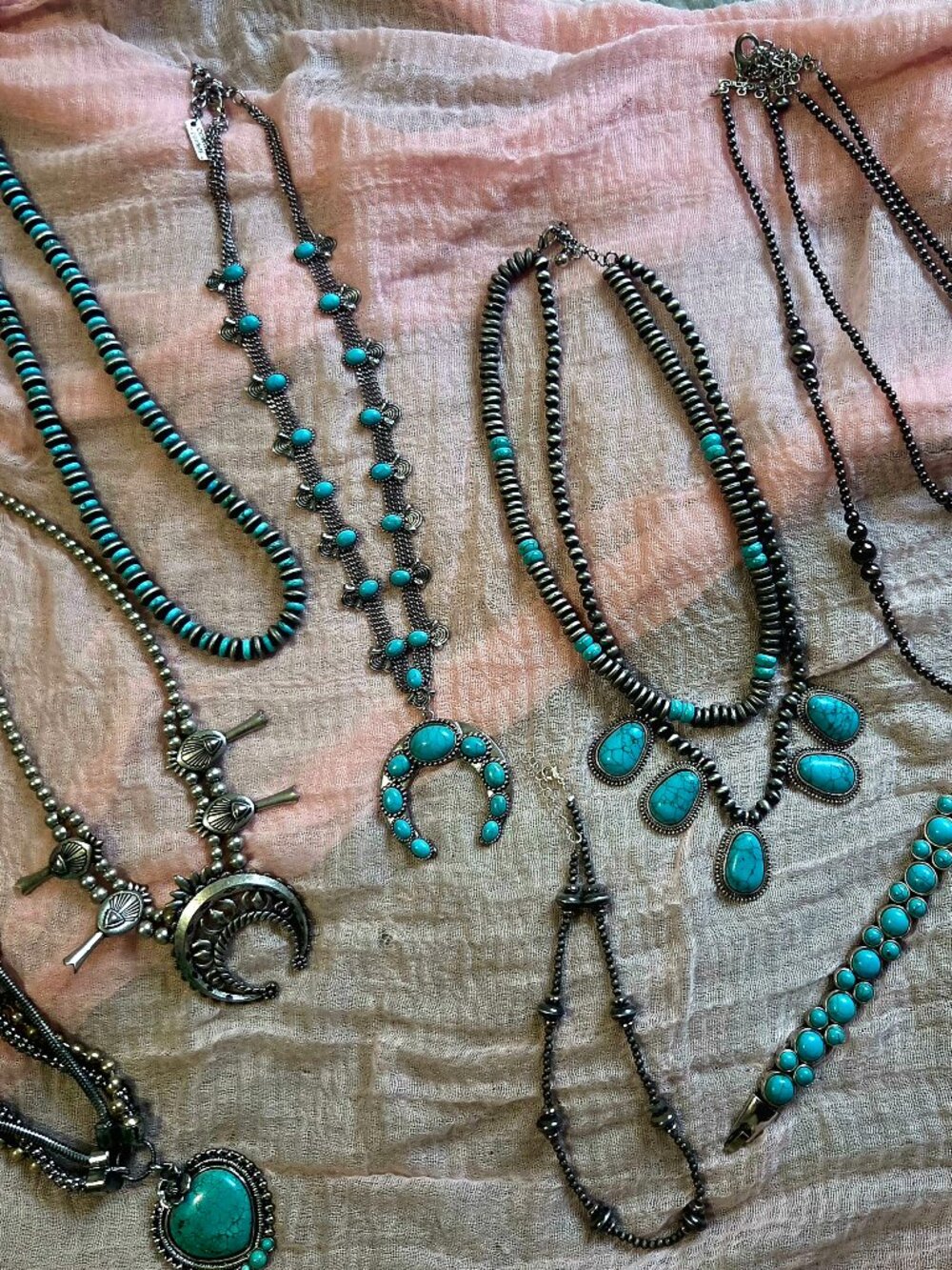 Faux turquoise jewelry
